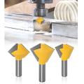 3pc 12mm Shank 6 Sided 8 Sided 12 Sided Glue Joint Router Bit Set