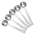 Measuring Scoop 1 Long Handle Stainless Steel for Coffee, Set Of 5