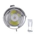 Bicycle Hat Front Light Retro Headlights Metal Silver 6led Waterproof