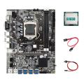 Motherboard 8xpcie Usb Adapter+g1630 Cpu+sata Cable+switch Cable