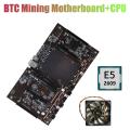 H61 X79 Btc Miner Motherboard with E5 2609 Cpu+cooling Fan Lga 2011