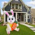 Inflatable Garden Decor Figurine Rabbit Inflatable Easter-us Plug