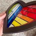 Rainbow Love Heart Ornaments Pendant Art Decor for Wall Living Room