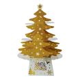 Diy Christmas Tree Christmas Desktop Decor Santa Decoration (gold)