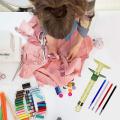 Using 4 Colors Of Fabric Thermal Erasing Pen, Sewing Ruler Tool