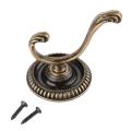 5pcs Antique Door Hanger Zinc Alloy Coat Wall Hooks with Screws 5.4cm