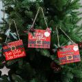 Christmas Tree Hanging Ornament, Wooden Pendant Sign for Home