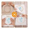 6 Pcs Embroidery Hoops Plastic Circle Cross Stitch Hoop Ring for Home