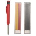 Carpenter Pencil 12 Refill Leads Built-in Sharpener Construction A