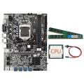 B75 Eth Mining Motherboard+cpu+switch Cable+2 X 4g Ddr3 1333mhz Ram