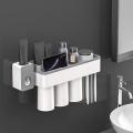 Toothbrush Holder Automatic Toothpaste Squeezer(3 Cup)