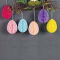 14pcs Easter Egg Silhouette Honeycomb Hanging Paper Balls Decorations