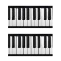 3d Marble Self-adhesive Piano Pattern Wall Border Tile Sticker 2m