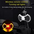 Bike Tail Light with Turn Signals Wireless Remote Control Rear Light