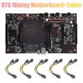 X79 H61 Btc Mining Motherboard with 5x6pin to Dual 8pin Cable for Btc