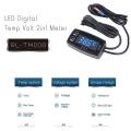 Digital Thermometer Voltmeter for Atv Outboard Glider Lawn Mower Boat