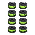 8pack Rac143 Replacement Spool Line for Ryobi 36v String Auto-feed