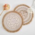 4pcs Woven Placemats Portable Tassel Placemats(d)