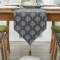 Rustic Table Runner Washable with Tassel, for Tabletop Decoration