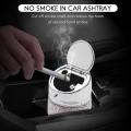 Diamond Shiny Auto Ashtray with Cover for Women Girls Silvery