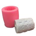 3d Silicone Yarn Pillar Scented Candle Mold(70x70x80mm)