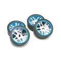 4pcs Rc Car Tires & Wheels for Wltoys K969 Iw04m Mini-z Rc 1/28s,blue