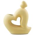 Ceramic Vase Home Decoration Crafts Home Ornament Gifts(yellow)