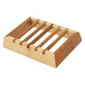 2pcs Wooden Soap Dish Holder Tray Wood Color