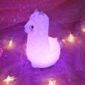 Night Light Cute Alpaca Led Silicone Lights with Remote for Children