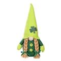 St.patrick's Day Gnome Plush Elf Decorations, Home Table Ornament, B Green