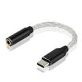 Jm04 Pro Alc5686 Usb Type C to 3.5mm Aux Cable Hifi Adapter ,silver