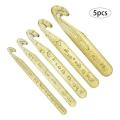 5 Pcs Bold Plastic Crystal Crochet Large Extra Thick Knitting Tools