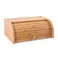 Natural Bamboo Food Storage Container Kitchen Roll Top Bread Box
