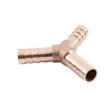 5pcs 8mm 3 Ways Y-piece Brass Air Gas Hose Barb Tube Coupler