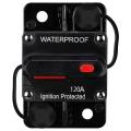 Waterproof Circuit Breaker,with Manual Reset,12v-48v Dc,120a,for Car