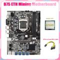 B75 Eth Mining Motherboard 8xpcie Usb Adapter+g1620 Cpu+6pin