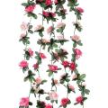 5 Pack 41 Ft Fake Rose Vine Flowers Plants Artificial Flower Hanging