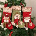 Christmas Stocking Santa Claus Candy Sock Gift Decor Bag, C