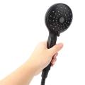 Handheld Shower Head Water-saving Black with 1.5m Super Long Hose