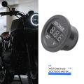 Motorcycle Led Digital Display Voltmeter Voltage Meter Round Panel