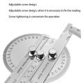 180 Degree Protractor Metal Angle Finder Goniometer Angle Ruler 3pcs