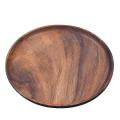 Round Solid Wood Board Whole Acacia Wood Wooden Saucer Tea Plate