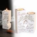 Candlestick Wooden Tea Light Holder Ornament for Daughter Xmas Gift