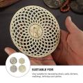 4pcs Sacred Geometry Wall Art Flower Of Life Grid Wooden Accent Decor