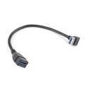 Usb 3.0 Angle 90 Degree Extension Cable Male to Female Adapter Down