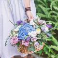 Flower Basket Braided Design Flower Print Widely Applied for Wedding