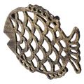 Cast Iron Fish Trivet, 7.5x6inch Decorative Pattern for Cookware