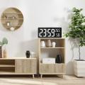 Led Digital Wall Clock, Large Digits Display,indoor Office Green