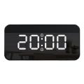 Alarm Clock Led Digital Time Snooze Table Electronic Auto (black)