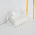 Modern Acrylic Tissue Box Holder Napkin Dispenser Wipe , Transparent